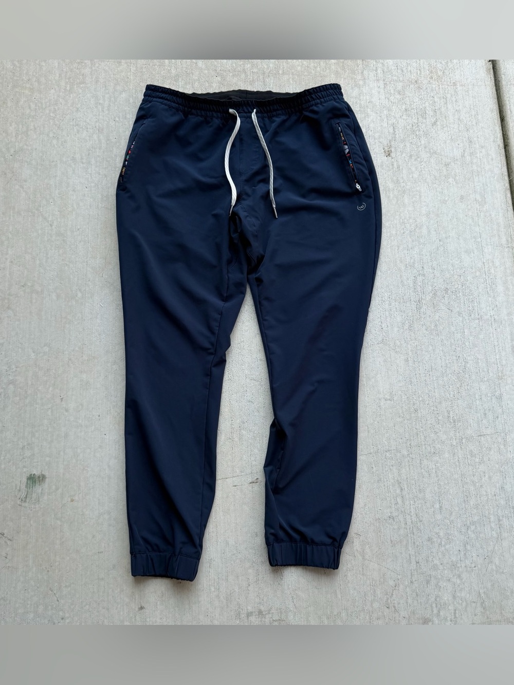 Wowie Hoth Technical Joggers Men Size XLT Drawstring Stretch Active Navy